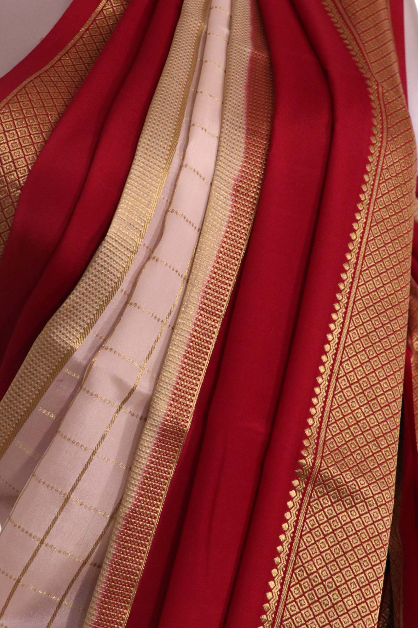 Pure Mysore Crepe Silk Saree AL212201